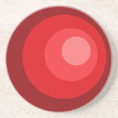 Retro-Rote Kreise Getränkeuntersetzer (Vorne)