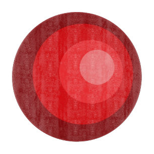 Retro Rote Kreise Schneidebrett