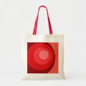 Retro rote Kreise Tragetasche (Vorne)