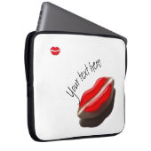 Retro rote Lippen Laptopschutzhülle (Vorne Rechts)