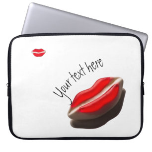 Retro rote Lippen Laptopschutzhülle