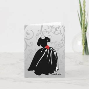 Retro Rote Rose Danke