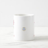 Retro Rote Rose Niedlich Mittleres Jahrhundert Val Kaffeetasse (Mittel)