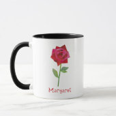 Retro Rote Rose Niedlich Mittleres Jahrhundert Val Tasse (Links)