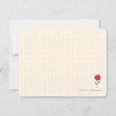 Retro Rote Rose Originale Collage Art MidCentury Mitteilungskarte (Rückseite)