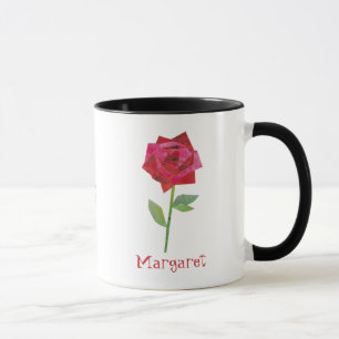 Retro-Rote Rose Süße Midcentury Valentinstag Tasse