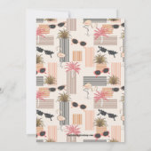 Retro Rote Sonnenbrille Geburtstagseinladungen (Rückseite)