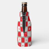 Retro Rote Sternexplosionen Flasche Cooler Flaschenkühler (Flasche Rückseite)