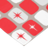 Retro Rote Sternexplosionen Tablette Tischdecke (Schrägansicht)