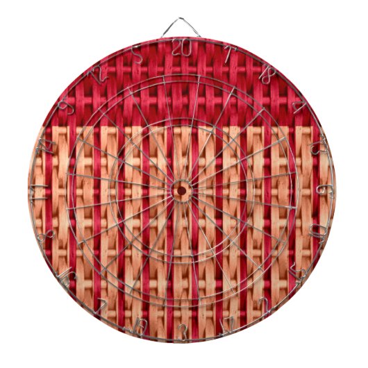 Retro rote Streifen Korb Kunst Grafikdesign Dartscheibe (vorne)