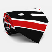 Retro rote Streifen-Krawatte Krawatte (Gerollt)