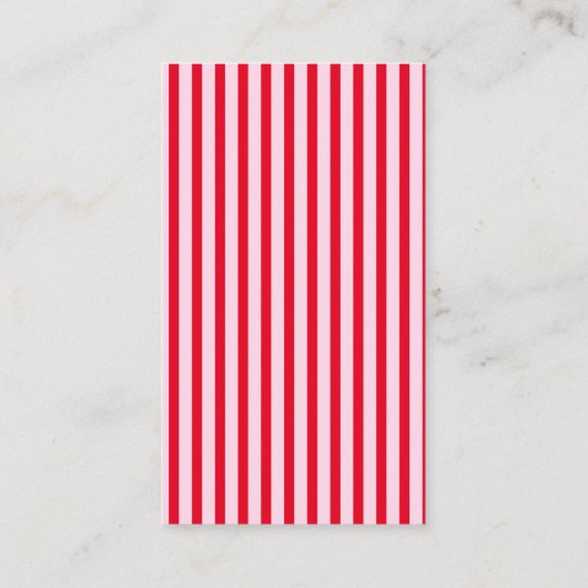 Retro Rote und rosa Streifen Das Spiel der Rutsche Begleitkarte (Rückseite)