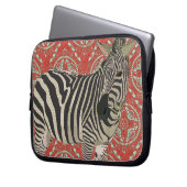 Retro rote Zebra-Computer-Hülse Laptopschutzhülle (Vorderseite Links)