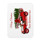 Retro roter Auto-Weihnachtsbaum Magnet (Vertikal)