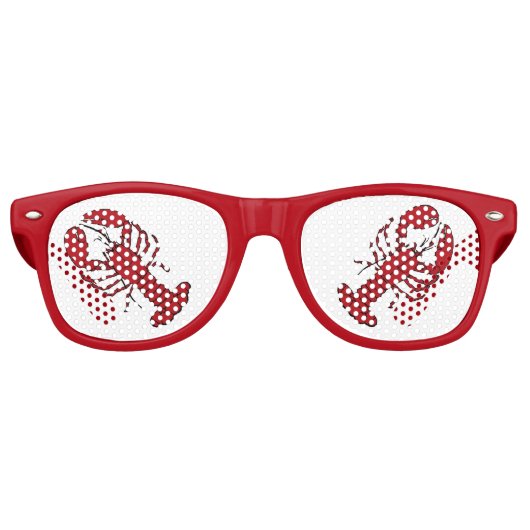 Retro roter Hummer Rockabilly-Sonnenbrille rot Partybrille (Vorderseite)