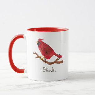 Retro roter Kardinal süß vintage-inspiriert Tasse
