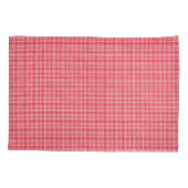 Retro roter karierter Tartan: nahtloses Muster. Kissenbezug (Rückseite)