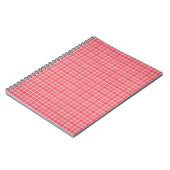 Retro roter karierter Tartan: nahtloses Muster. Notizblock (Linke Seite)