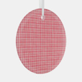 Retro roter karierter Tartan: nahtloses Muster. Ornament Aus Glas (Vorderseite Rechts)