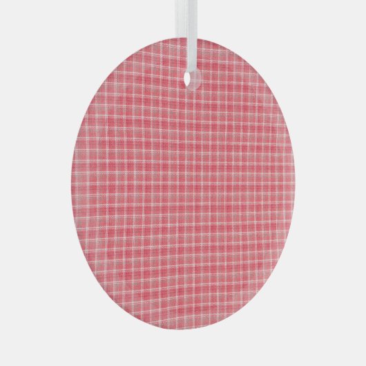 Retro roter karierter Tartan: nahtloses Muster. Ornament Aus Glas (Vorderseite Rechts)