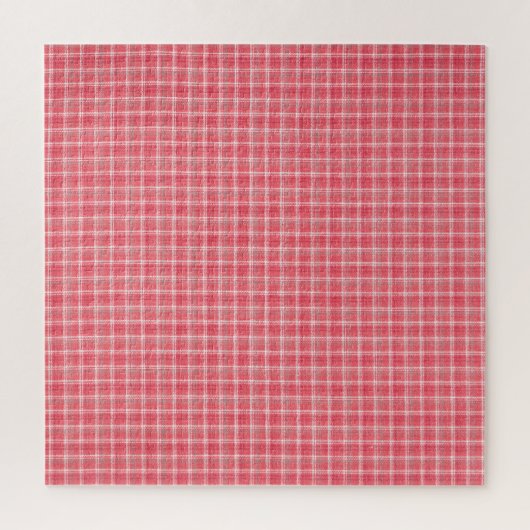 Retro roter karierter Tartan: nahtloses Muster. Puzzle (Vertikal)