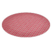 Retro roter karierter Tartan: nahtloses Muster. Schneidebrett (Ecke)