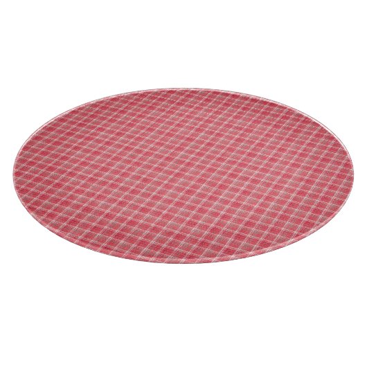 Retro roter karierter Tartan: nahtloses Muster. Schneidebrett (Ecke)