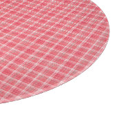 Retro roter karierter Tartan: nahtloses Muster. Schneidebrett (Ecke)