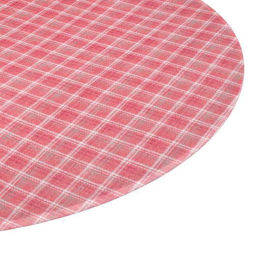 Retro roter karierter Tartan: nahtloses Muster. Schneidebrett (Ecke)