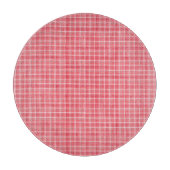 Retro roter karierter Tartan: nahtloses Muster. Schneidebrett (Vorderseite)