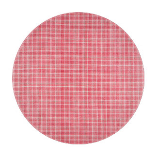 Retro roter karierter Tartan: nahtloses Muster. Schneidebrett