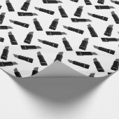 Retro, roter Lippenstift Geschenkpapier (Ecke)