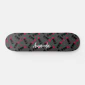 Retro, roter Lippenstift Skateboard (Horizontal)