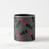 Retro, roter Lippenstift Tasse (Zentrum)
