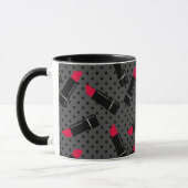 Retro, roter Lippenstift Tasse (Links)