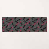 Retro, roter Lippenstift Yogamatte (Rückseite (Horizontal))
