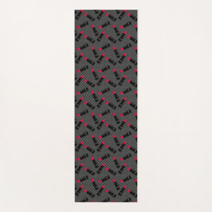 Retro, roter Lippenstift Yogamatte