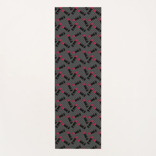Retro, roter Lippenstift Yogamatte (Vorderseite)