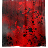 Retro roter Paint-Spritzer Duschvorhang (Vorderseite)