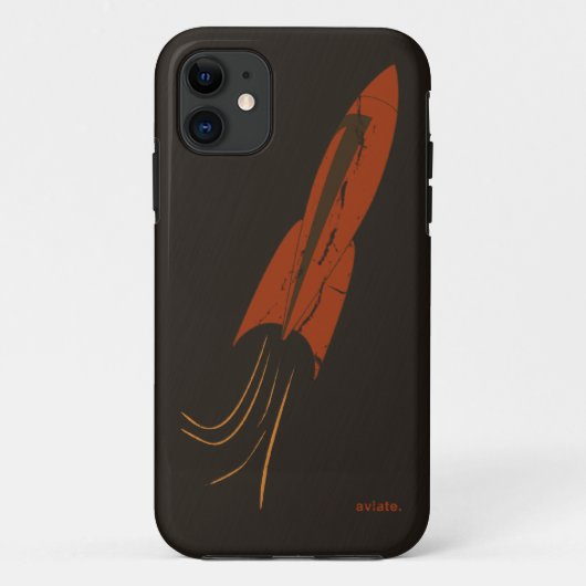 Retro roter Rocket iPhone 5 Kasten durch aviate. Case-Mate iPhone Hülle (Rückseite)