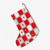 Retro roter Starburts WeihnachtsStrumpf Kleiner Weihnachtsstrumpf (Rückseite (Hängend))