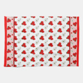 Retro rotes Erdbeermuster-Küchenhandtuch Handtuch (Horizontal)