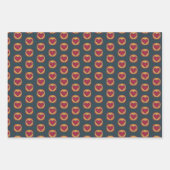 Retro Rotes Herz Gelb Orange Grün Geschenkpapier Set (Vorderseite)