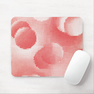 Retro rotes Pop-Art-Halfton-Punktmuster Mousepad