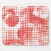Retro rotes Pop-Art-Halfton-Punktmuster Mousepad (Vorne)