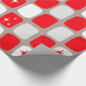 Retro rotes Sternexplosion-Verpackungs-Papier Geschenkpapier (Ecke)