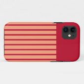Retro Rotes Streifenmuster Case-Mate iPhone Hülle (Rückseite (Horizontal))