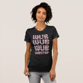 Retro rotes u. blaues Dubstep T-Shirt (Vorne ganz)
