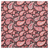 Retro rotes und schwarzes Paisley-Muster Stoff (Muster)