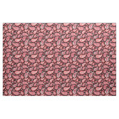 Retro rotes und schwarzes Paisley-Muster Stoff (Fat Quarter (45,7 x 55,9 cm))